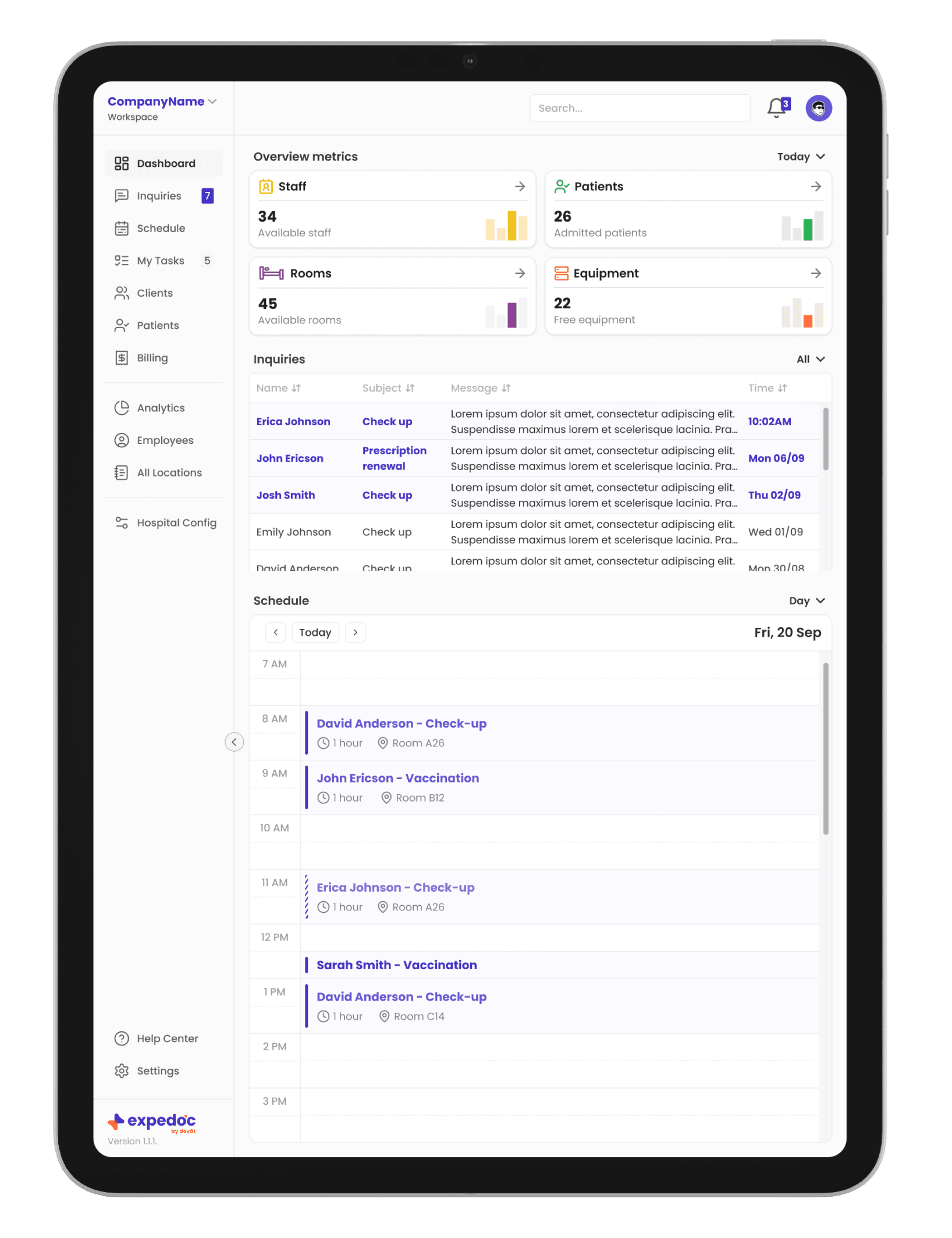 Expedoc - healthcare scheduling software