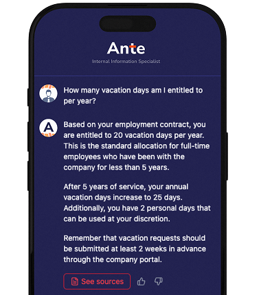 A smartphone screen displaying the chatbot interface.
